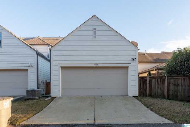 garage featuring central AC