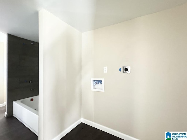 laundry area featuring hookup for an electric dryer and washer hookup