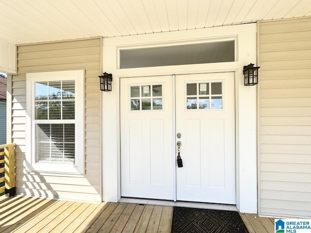 view of doorway to property