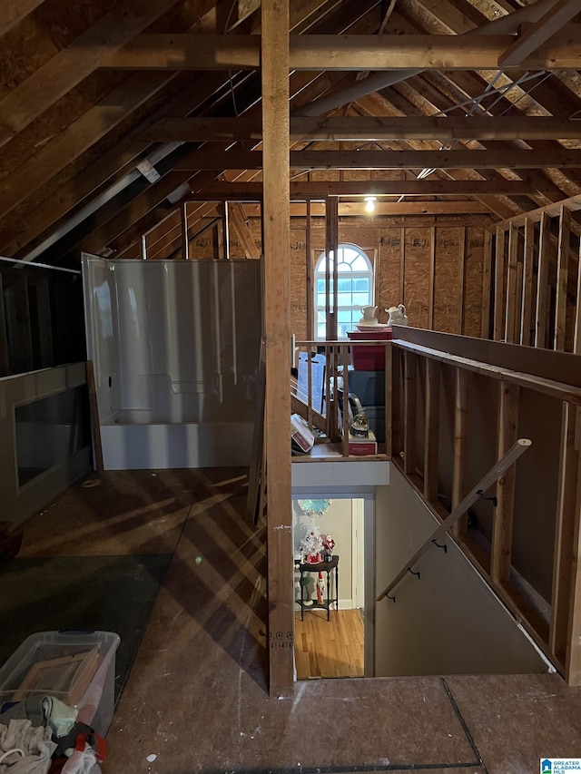 view of attic