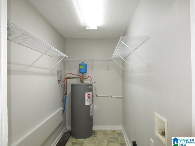 interior space featuring electric water heater