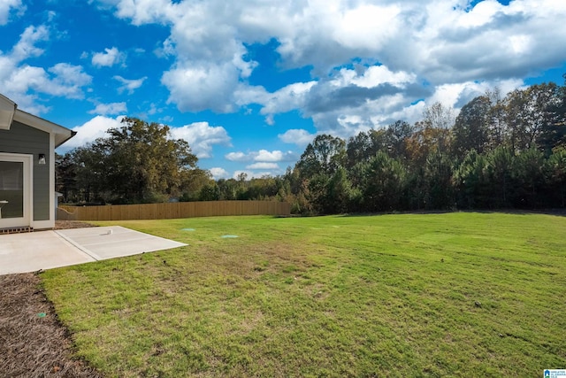 view of yard featuring a patio