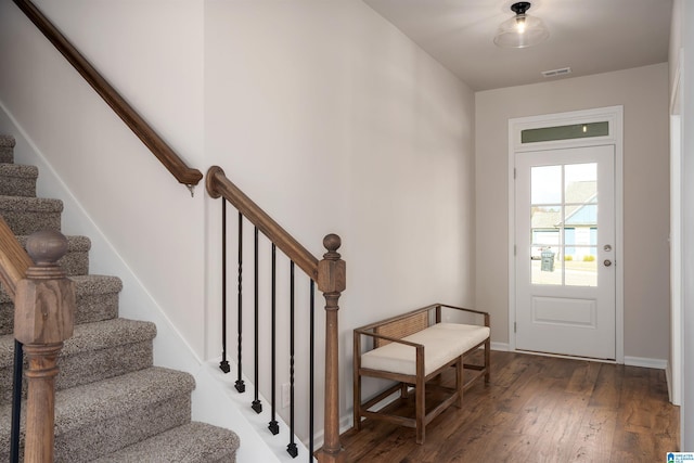 entryway featuring wood-type flooring