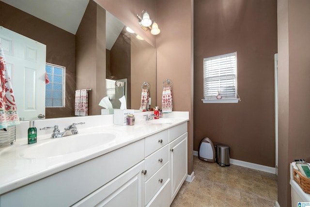 bathroom with vanity