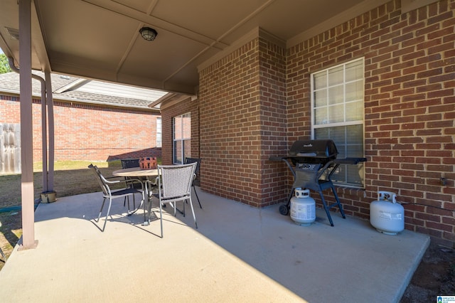 view of patio / terrace featuring area for grilling