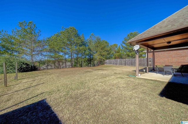 view of yard featuring a patio