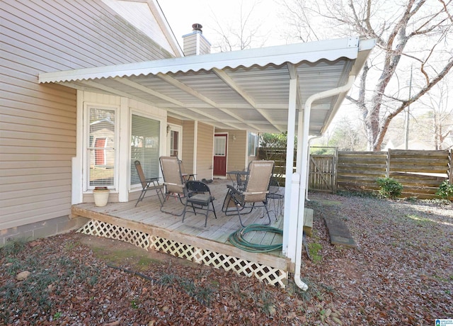 view of patio with a deck