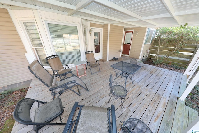 view of wooden terrace