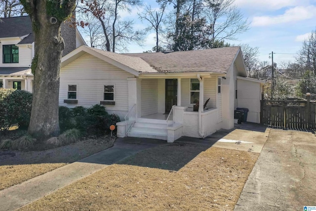 view of front facade featuring a porch