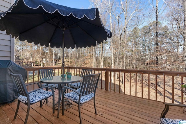 deck with grilling area