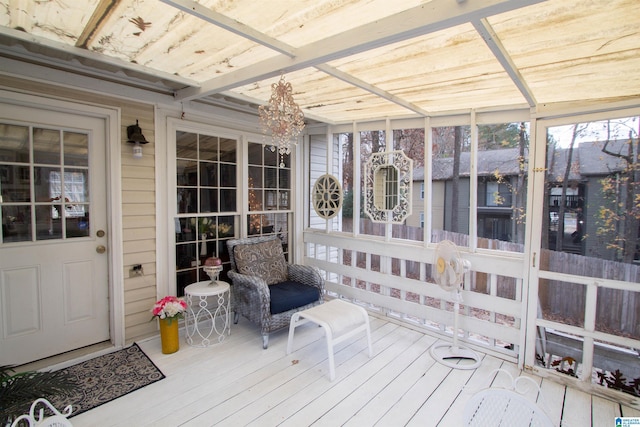 view of sunroom / solarium