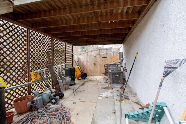 view of patio / terrace with central AC