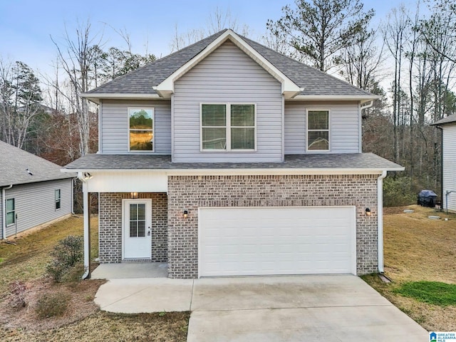 front facade featuring a garage