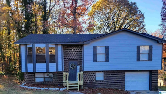 split foyer home with a garage