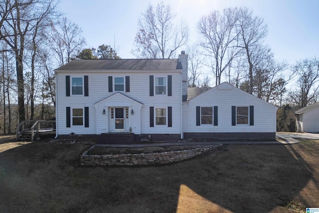 view of colonial home