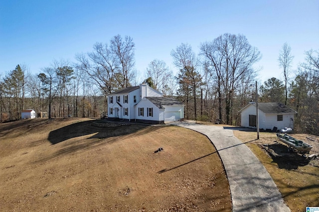 exterior space with a front lawn