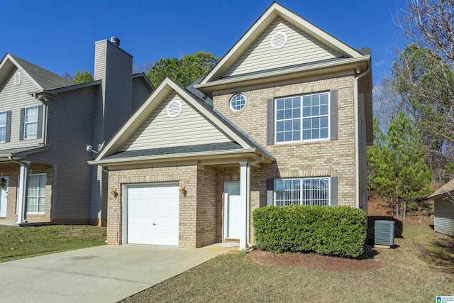 view of front facade featuring a garage