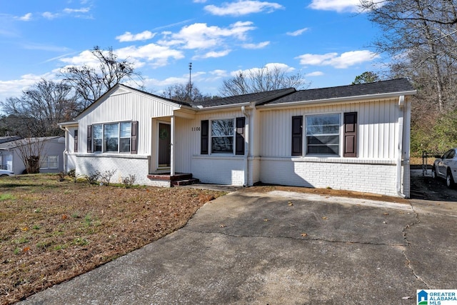 view of ranch-style house