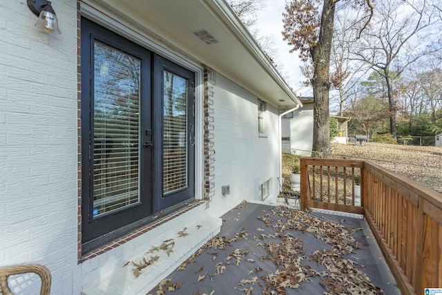 exterior space with french doors