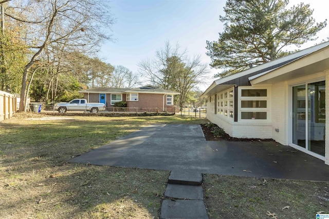 view of yard with a patio area