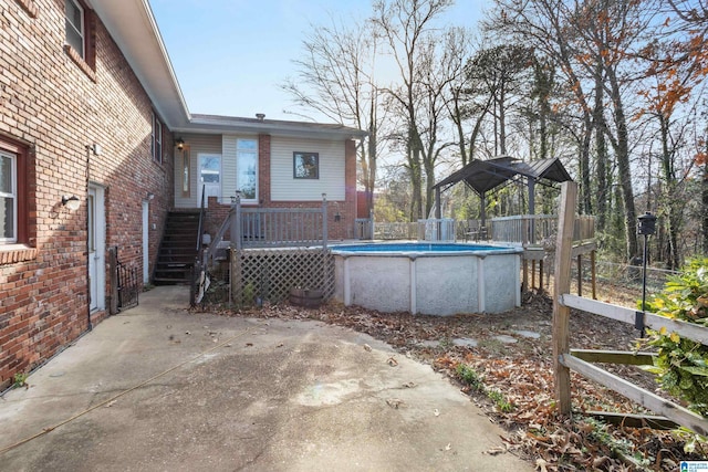 exterior space with a wooden deck