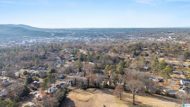 bird's eye view featuring a mountain view