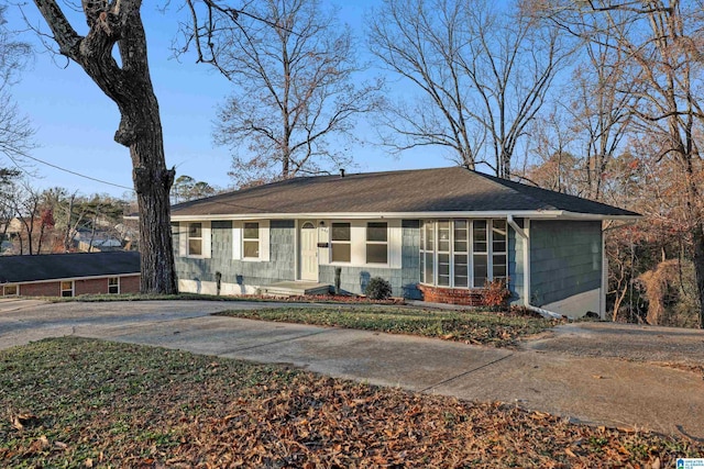 view of ranch-style home