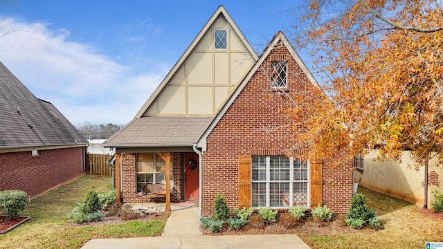 view of tudor home