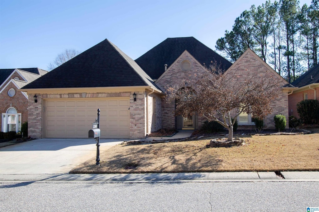 view of front facade featuring a garage