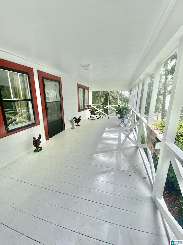 view of sunroom / solarium