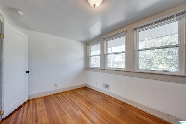 empty room featuring light hardwood / wood-style flooring