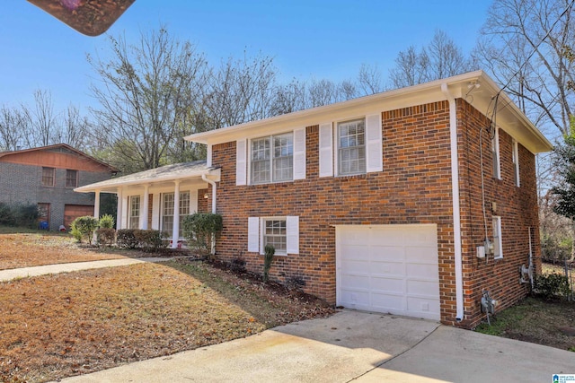 split level home featuring a garage