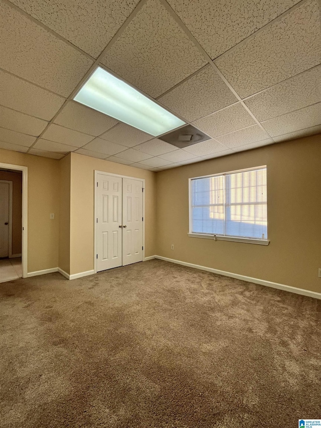 basement featuring carpet