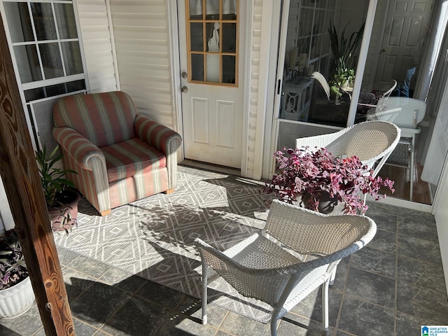 balcony with a patio