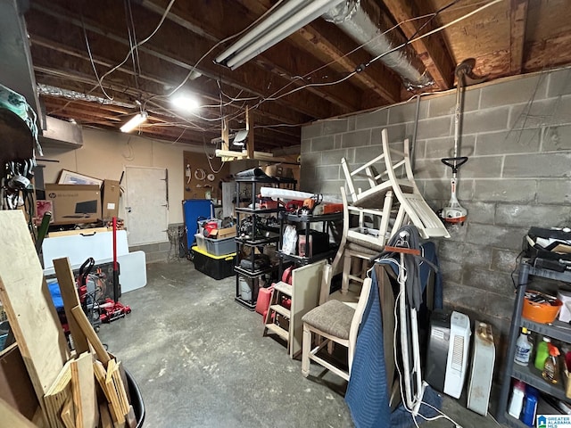 view of basement