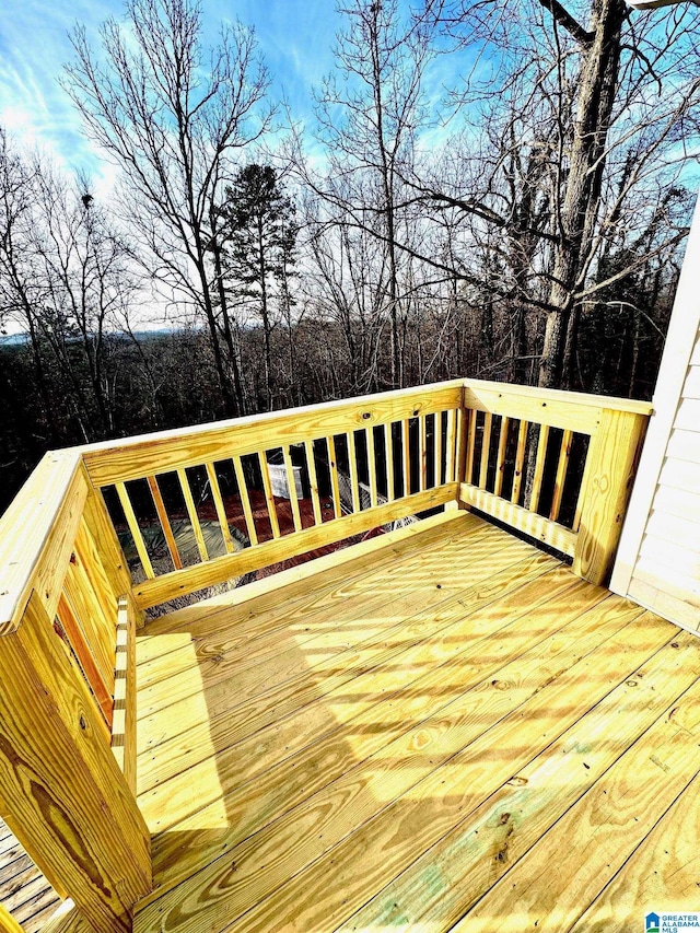 view of wooden deck