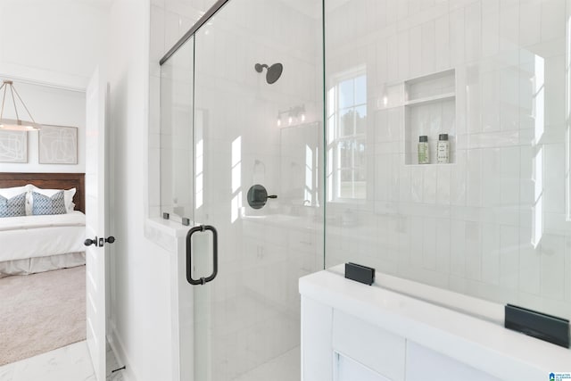 bathroom with an enclosed shower