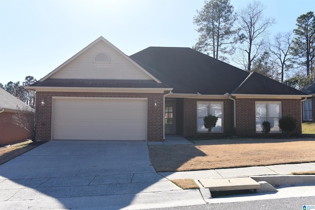 ranch-style house featuring a garage