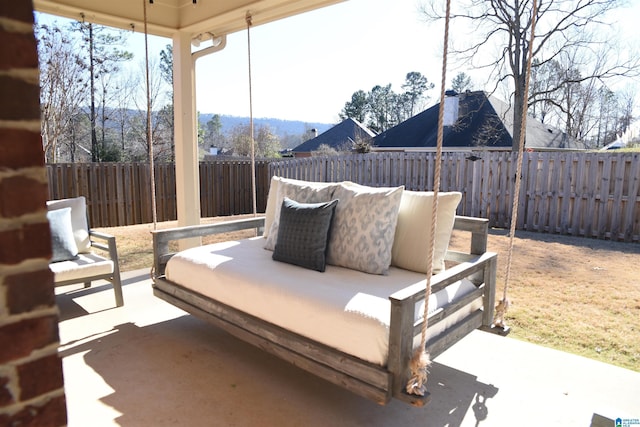 view of patio / terrace featuring an outdoor hangout area