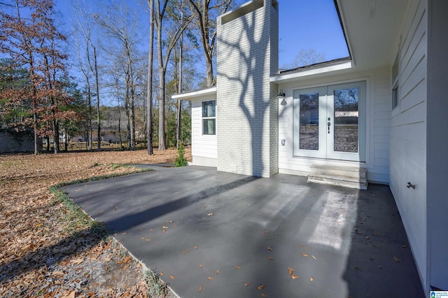 view of patio with french doors