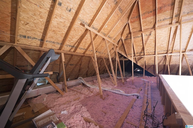 view of attic