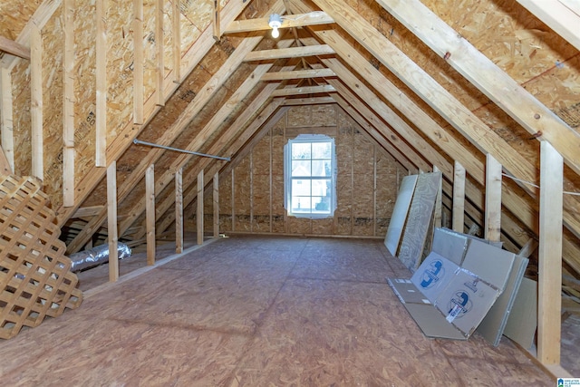 view of attic