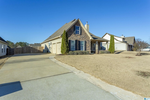 view of front facade with a garage