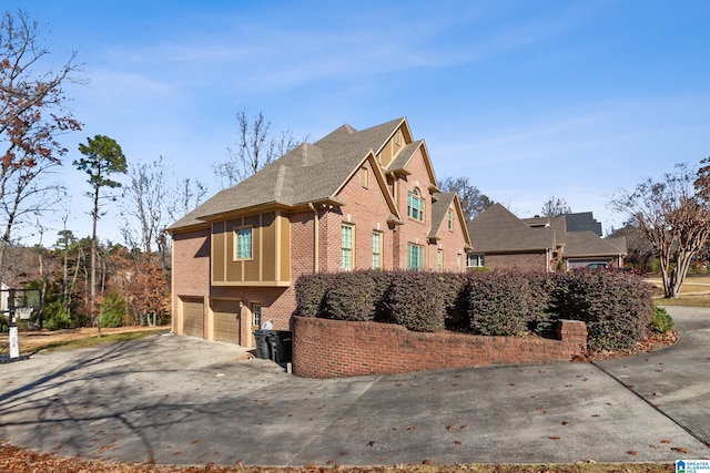 view of home's exterior featuring a garage