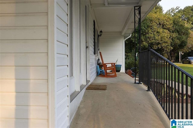 balcony with covered porch