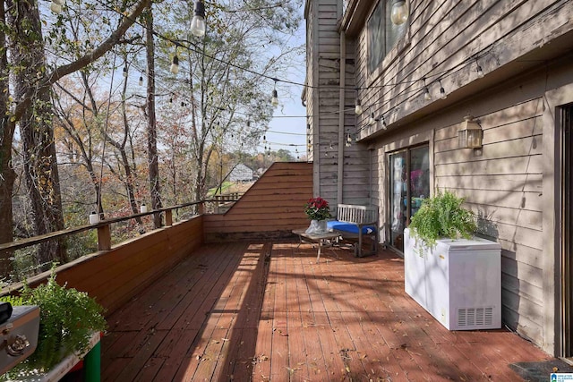 view of wooden deck