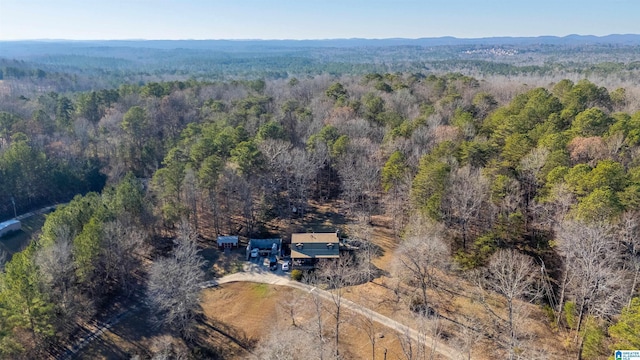 aerial view featuring a mountain view