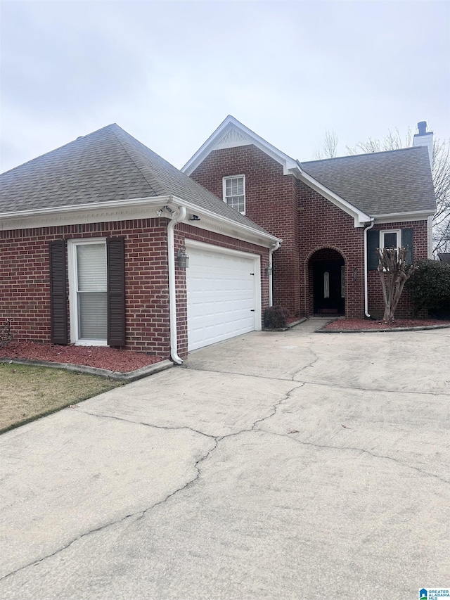 view of property exterior featuring a garage