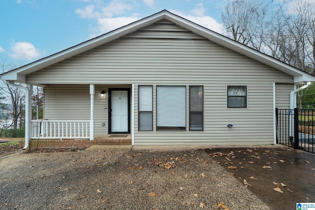 bungalow with a porch