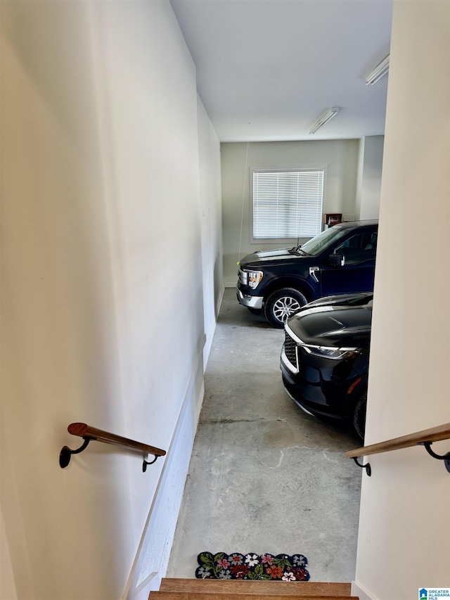 interior space with concrete floors